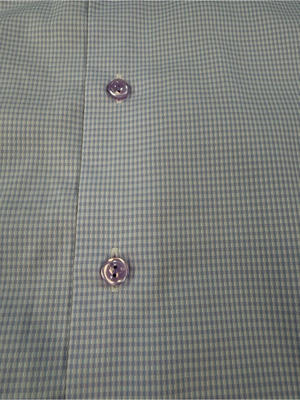 Eton Men's Slim-Fit Blue Micro Check Dobby Dress Shirt Size 14.5 | 37 LS Cotton